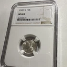 NGC MS65 1941-S Mercury Dime 10C Silver Business Strike Cert 8845383-011