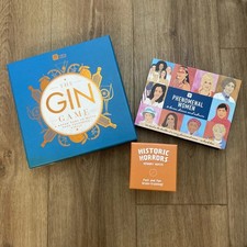 THE GIN GAME, PHENOMENAL WOMEN & historic horrors box games, most unused, Ex Con