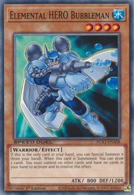 Elemental HERO Bubbleman - SGX1-ENA08 - Common - 1st Edition NM Yugioh Speed Due
