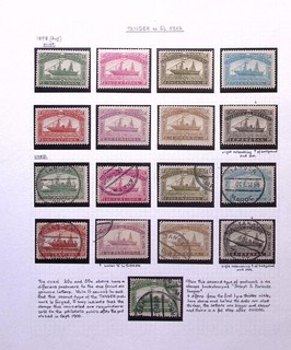 MOROCCO/LOCALS: 1898 Tangier to El Ksar Ex Old Time Collection Album Page