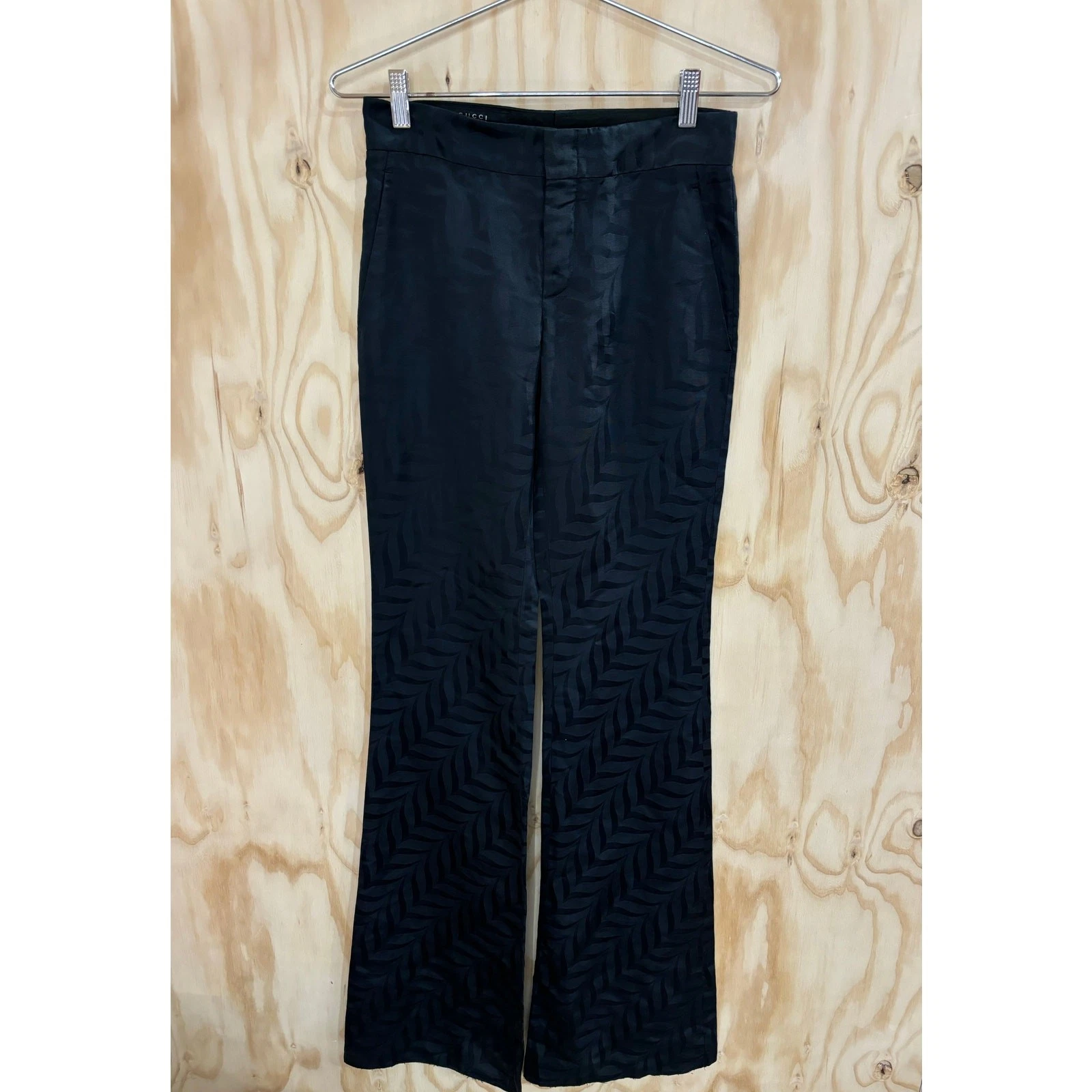 Pantalon habillé vintage Gucci x Tom Ford Runway jacquard soie neuf