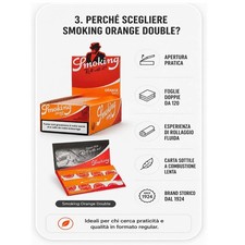 2 BOX Cartine Smoking Arancioni Corte Doppie Tipo A | Totale 50 Libretti