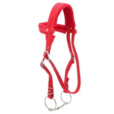 Red Adjustable Horse Bridle Rein Harness Headstalls Removable Snaffle With SG