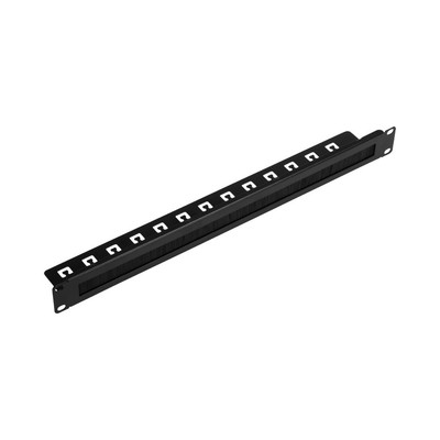 1U 19'' Rack Mount IT Network Cabinet Brush Tidy Panel Bar Slot for Cable Entry
