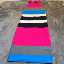 Express Women's Striped Maxi Dress Size Large Pink Blue White Navy Sleeveless
