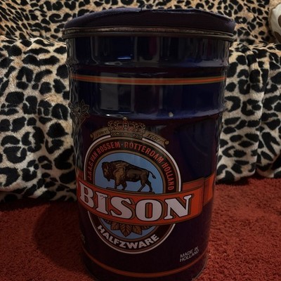Sitzhocker  Sitztonne Bison Tobacca Zigaretten Werbung Halfzware Holland Vintage