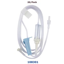 Primary IV Administration Set AMSafe Gravity 1 Port 10 Drops/mL 83" 20/Pack