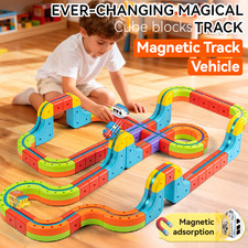 Electric Train Set Electric Vehicle Miniature Model Toy Magnetic Train Track Set