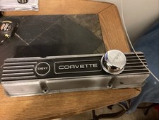 Rare Vtg Corvette Chevy Power Aluminum Finned Valve Cover 1 Count Blacksilver