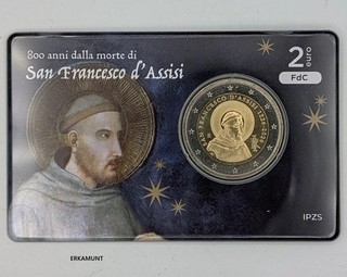 2 Euro Italien 2026 "ASSISI" in coincard