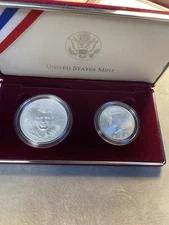 1998 S KENNEDY COLLECTOR'S SET RFK SILVER $1 & MATTE JFK HALF 50C 2 COINS