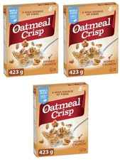 Oatmeal Crisp Honey Crunch Breakfast Cereal, 423g (3 Pack)