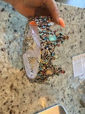 Jeweled Crown Cosplay Birthday Gems Rhinestones Real Metal