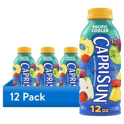 12 pack Capri Sun Pacific Cooler Mixed Fruit Flavored Juice Drink Blend 12 oz