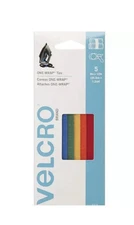 VELCRO(R) Brand ONE-WRAP(R) Ties 8"X1/2" 5/Pkg Multicolor 075967904388