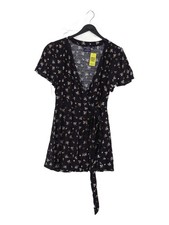 Superdry Wrap Midi Dress UK12 in Black