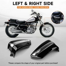 Black Battery Cover Side For Honda Rebel CA250 1995-2014 1996 1997 1998 2012 F07