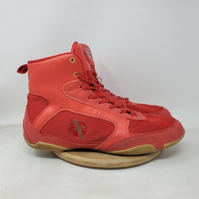 Hayabusa Boxing Shoes Mens 12 Red Sneaker High Top Wrestling MMA
