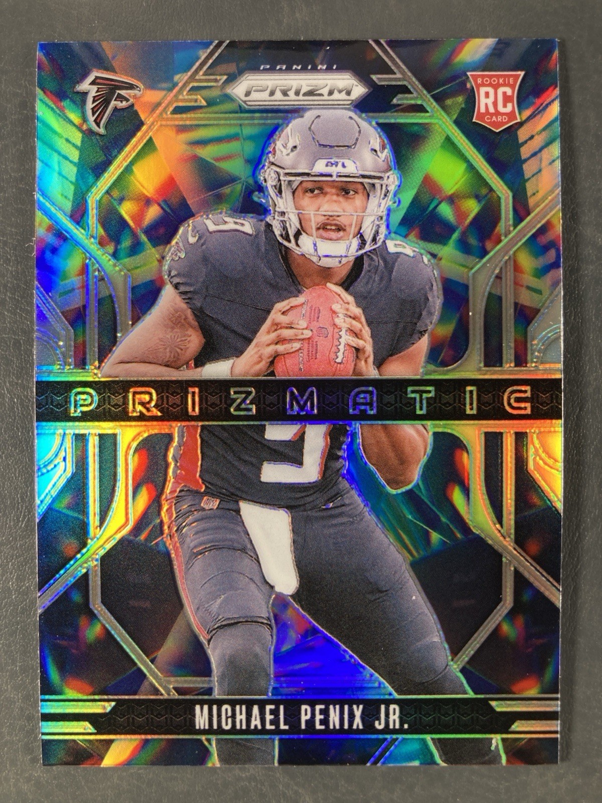 2024 Prizm Michael Penix Jr. Prizmatic RC TRUE SILVER PRIZM Rookie #10 Falcons