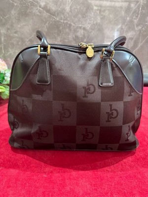 Roccobarocco Italy Brown Logo Monogram Satchel Handbag