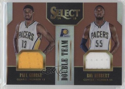 2014 Select Double Team Jerseys Copper Prizm 29/49 Paul George Roy Hibbert l8x