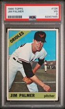 1966 Topps Baseball Card #126 Jim Palmer HOF Baltimore Orioles PSA 3 VG