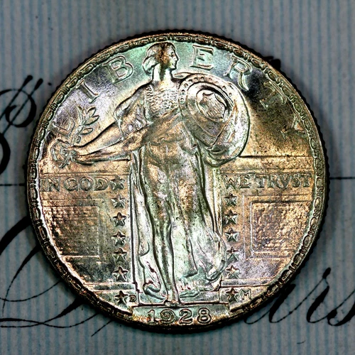 * 1928-D FH * SOLID+ GEM BU MS STANDING LIBERTY QUARTER * FROM COLLECTION