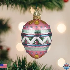 Old World Christmas Easter Egg Glass Ornament - Beautifully Crafted Decoration