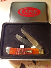 Case XX Harvest Orange Bone ROGERS  Jig 6207 SS Mini Trapper Knife --- 7/13/23