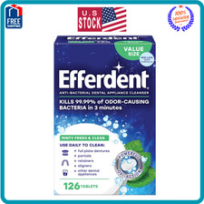 Efferdent Retainer  Denture Cleaner Tablets Minty and Fresh Clean 126 Count