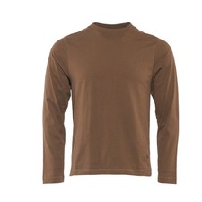Brain Dead Men's Brown Embroidered Logo Long Sleeve 100% Cotton T-Shirt Size XS