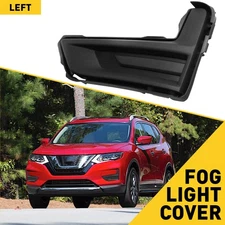 Fog Light Cover Trim Black Left Side Fits For 2017-2020 Nissan Rogue ABS EOOH