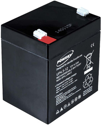 Powery Blei-Gel-Akku für APC Back-UPS BF500-GR 12V 4,5Ah/54Wh Lead-Acid Schwarz