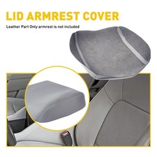 For Honda Pilot 2009-2015 1x Center Console Lid Armrest Cover Gray Leather S