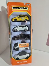 Matchbox MBX EV & Hybrid 5 Car Set Prius, Leaf, i8, i3, And eStar International 