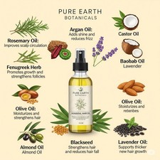 Image of Argan Oil Rosemary Oil plus 10 herbs NATURAL HAIR GROWTH OIL HAIR CARE  100ml 