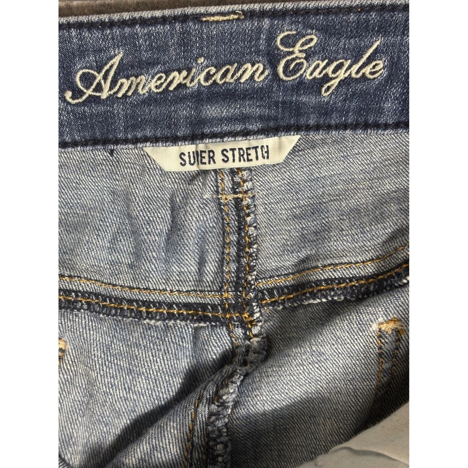 Calça jeans casual American Eagle super stretch tamanho 12 azul jeans - Imagem 4 de 4