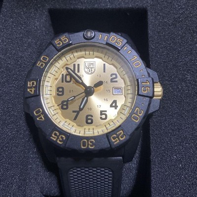 Rare Luminox Navy SEAL 3500 Series 3505 GP Set Gold Limited