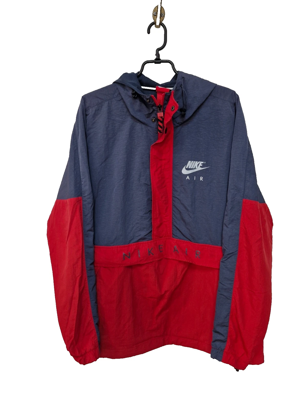 Nike Anarok Jacket Windbreaker 1/2 Zip Grey Red Men Size: L