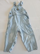 Vtg OSHKOSH B'GOSH Vestbak Denim Overalls Size 3t Kids Childrens Pants Farm