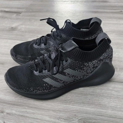 Adidas Purebounce+ Running Sneakers Mens 9 Core Carbon  Black Knit Marathon 