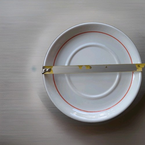 Midcentury Modern Midwinter "Stonehenge" Dinner Plate 6.5" Red Stripe - Picture 2 of 3