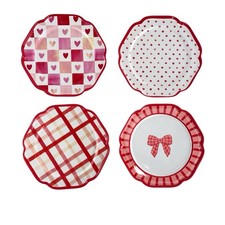 NEW Cupcakes & Cashmere Melamine Dessert Salad Appetizer Plates 8.5" Set of 4