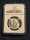 1947  WALKING LIBERTY US Half Dollar,  NGC  MS64