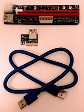 ~~ 7 pack ~~ PCI-E 1x to 16x Powered USB3.0 GPU Riser Extender Adapter Card 7x