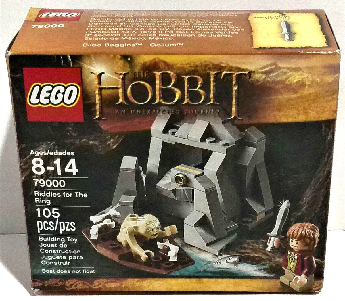 LEGO THE HOBBIT UNEXPECTED JOURNEY 79000 RIDDLES FOR RING 100 COMPLETE w BOX