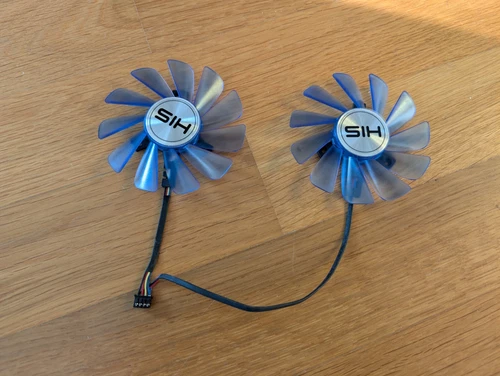 2x HIS FirstD FDC10U12S9-C DC Brushless 12V 0.45A Graphics Card Fans