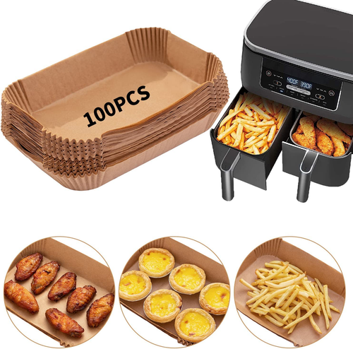 Air Fryer Disposable Paper Liner, 100PCS Food Grade Parchment Liners for Ninja D