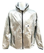New NIKE Sportswear NSW MENS Lightweight Packable Active Rain Jacket Silver M