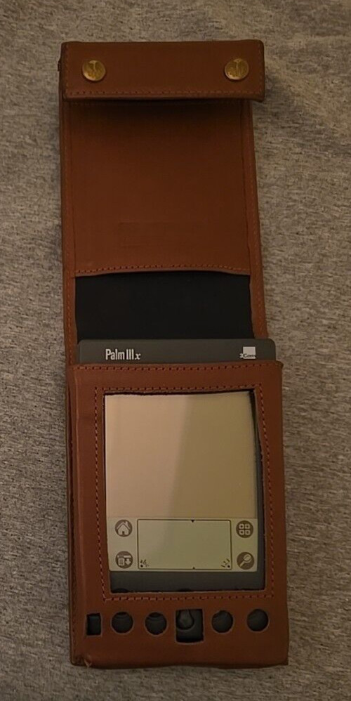 Palm 111X in Leather Case #10BF12198XX1 WORKING CONDITION